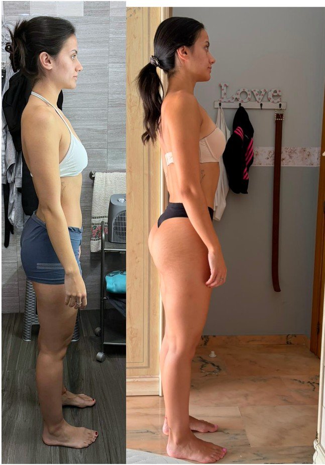 Transformación Ari - antes y después perfil