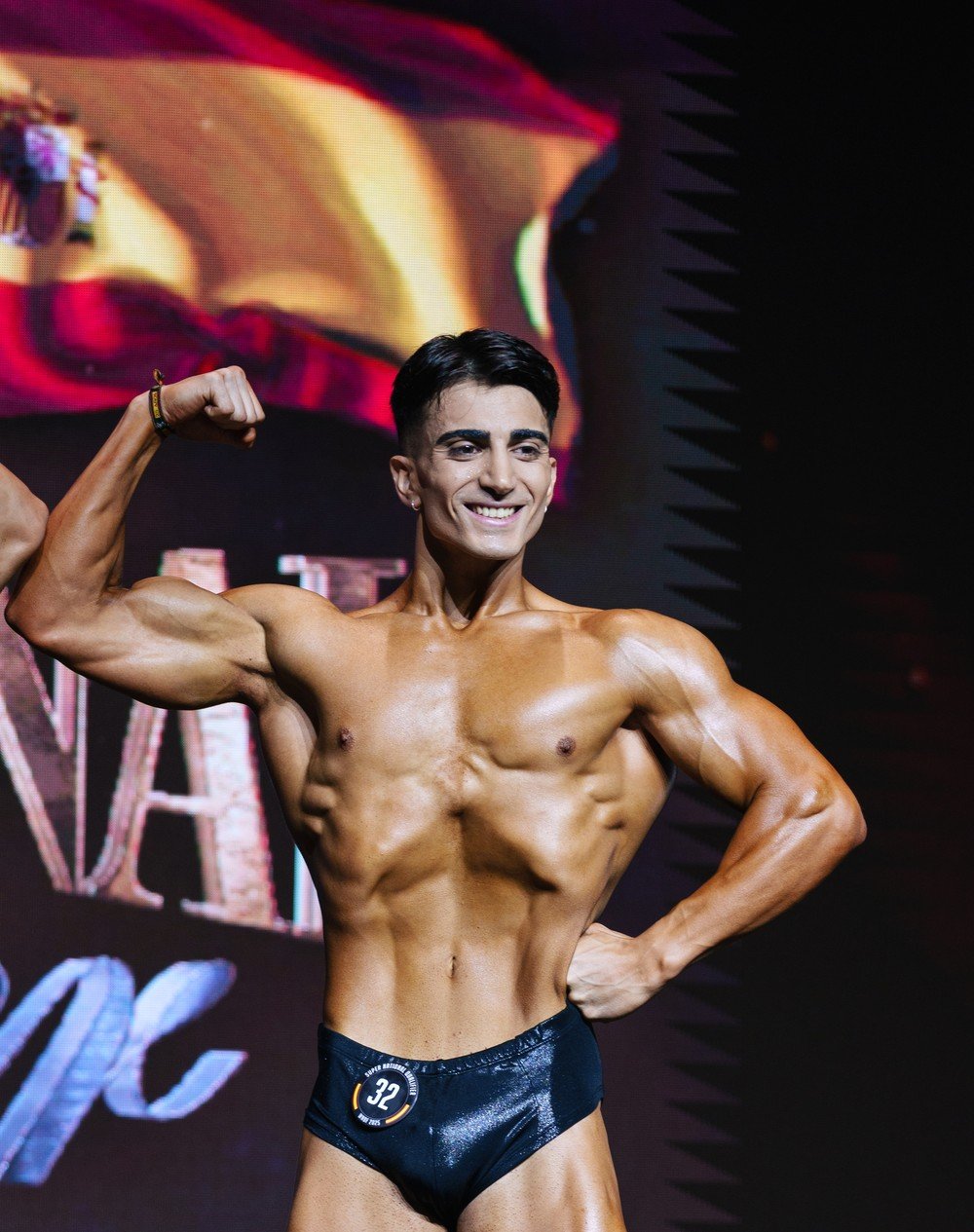 Ismael Moleón compitiendo en culturismo natural